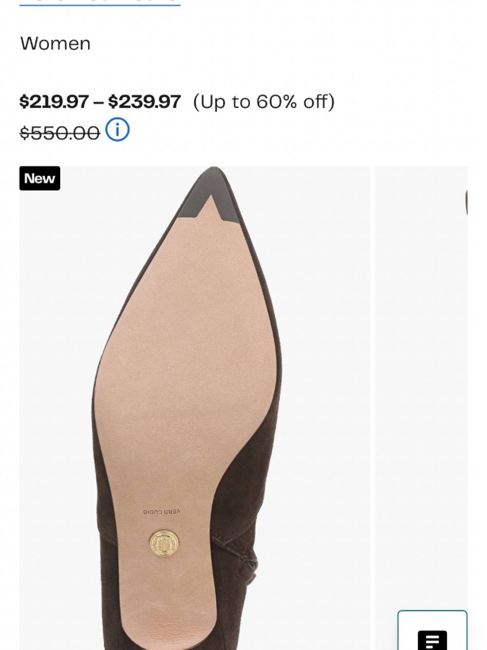NIB Veronica Beard Lisa 45 Stretch Kitten Heel Bootie Expresso Suede Sz 9.5 - Picture 5 of 13